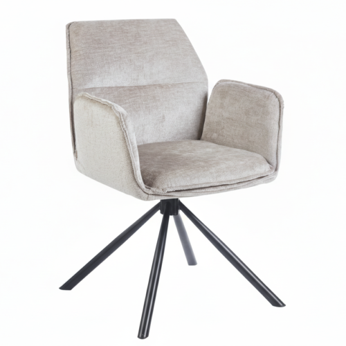 modern fabric powder coating legs dining chair rotate 180 degrees to bounce back chair